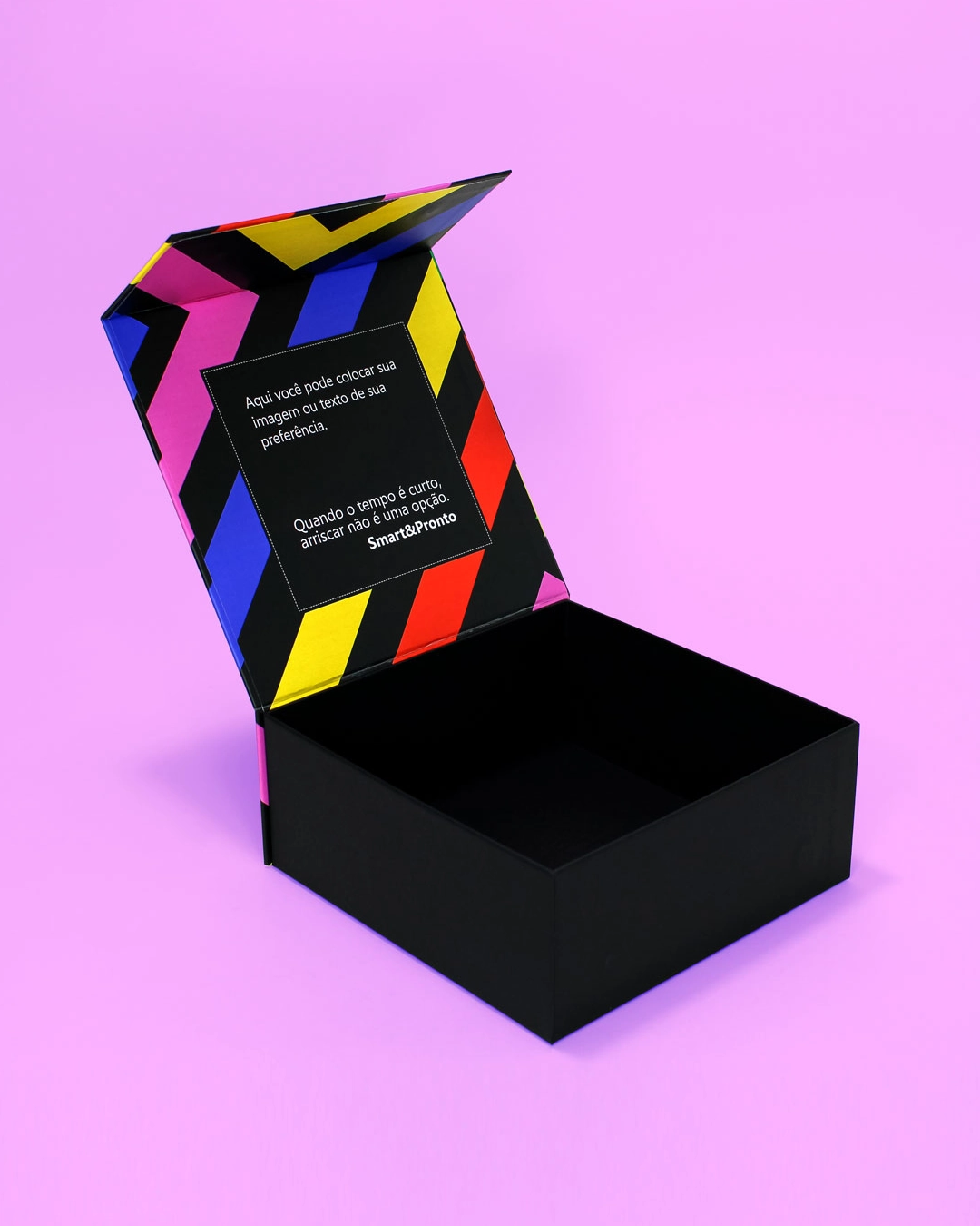 Caixa Smart&Pronto 21,0x21,0x9,0cm Preto - Imagem 2