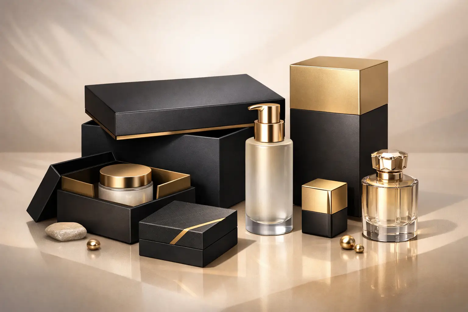 Guia embalagem para cosméticos premium
